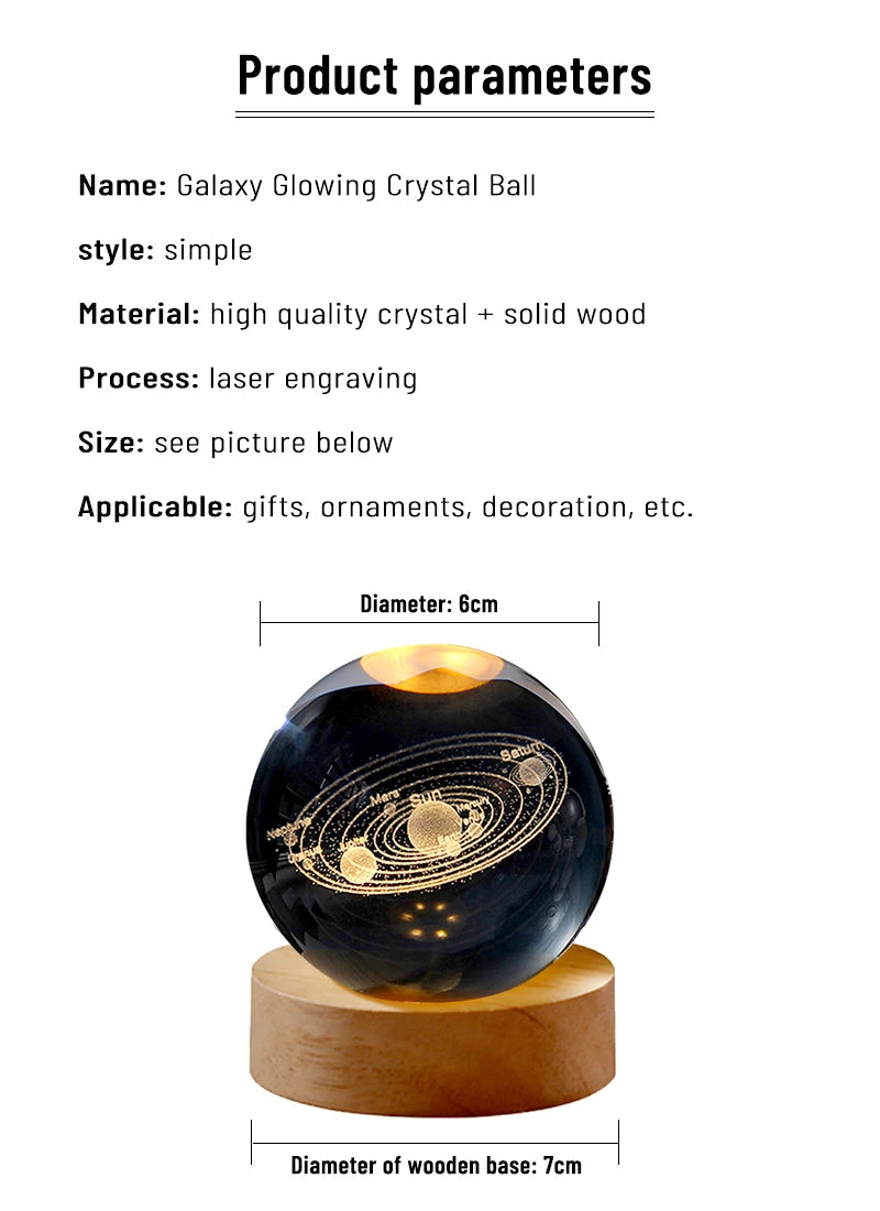 3D Kristallkugellicht